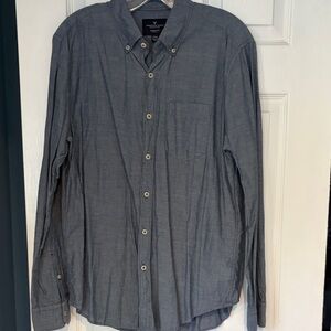 Men's Blue Button-Up Shirt
